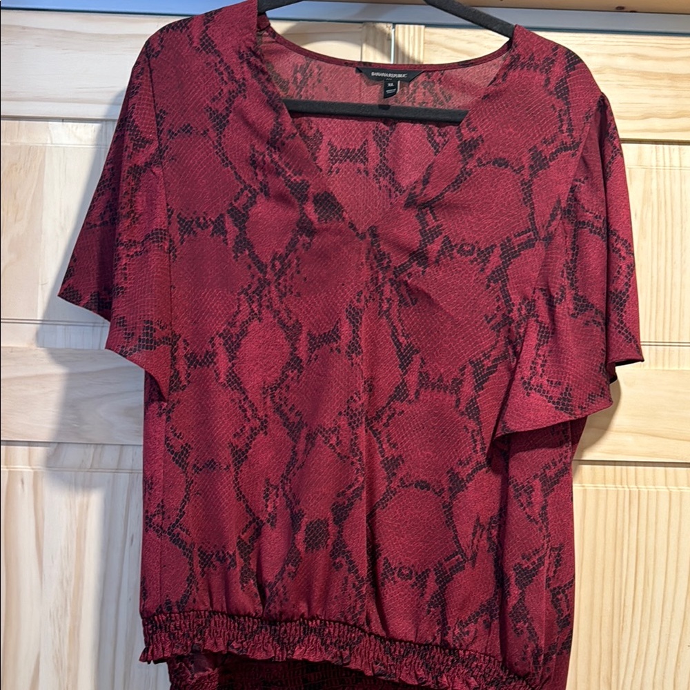 Banana Republic Red Relaxed Blouse